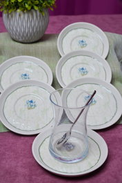 Hermia Juego de 6 Platos de Porcelana Ebrusu Multicolor de 12 cm